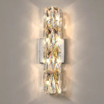 warm white crystal wall sconces for living room