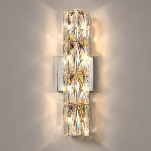 warm white crystal wall sconces for living room