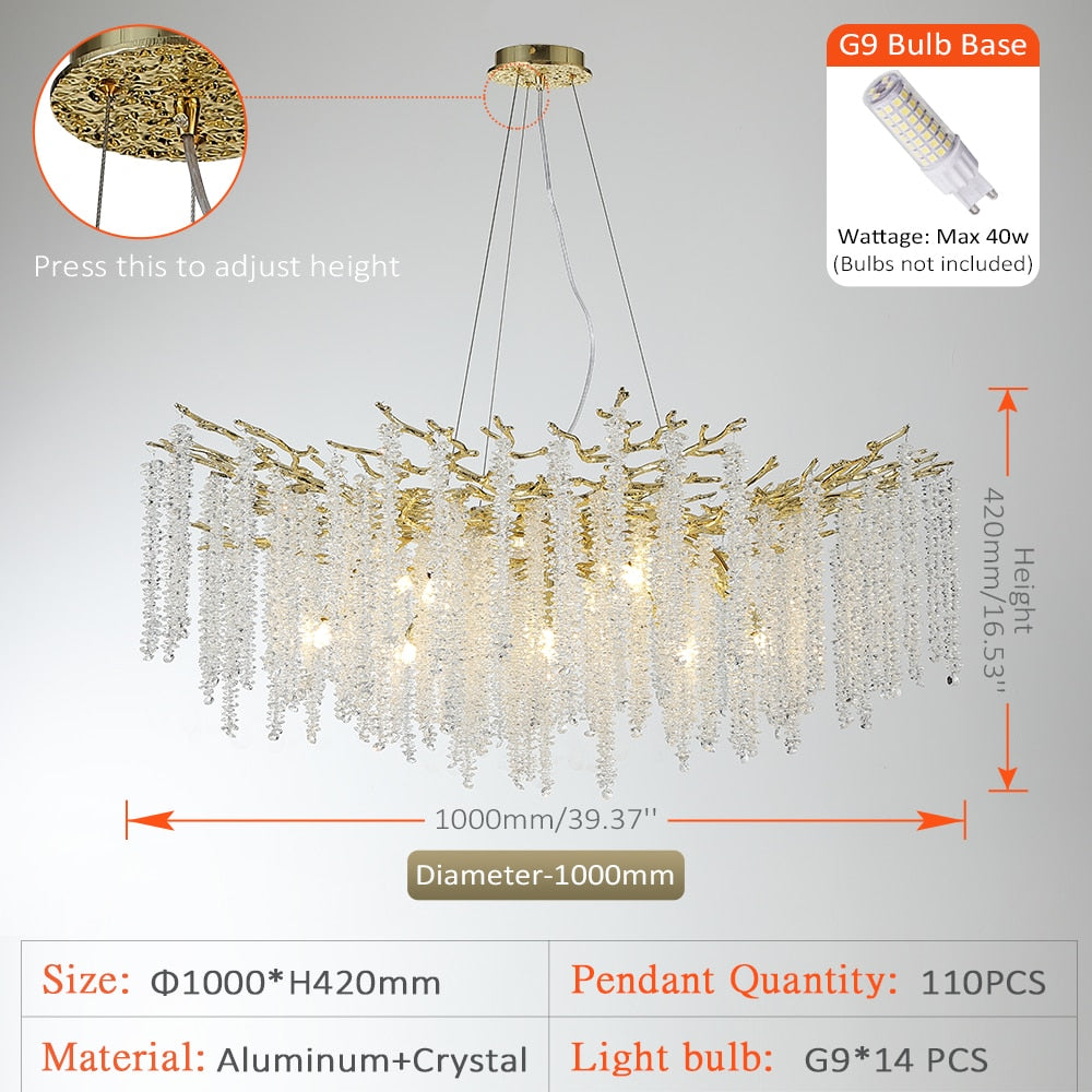 crystal branch light fixture