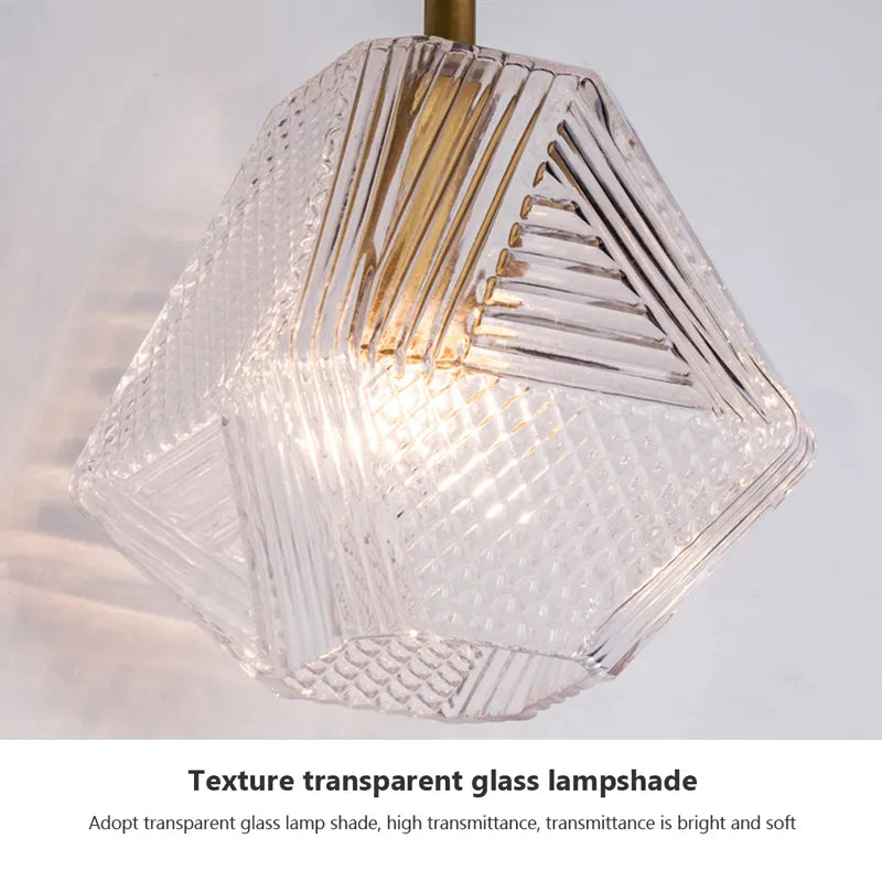 glass wall sconce diamond shape