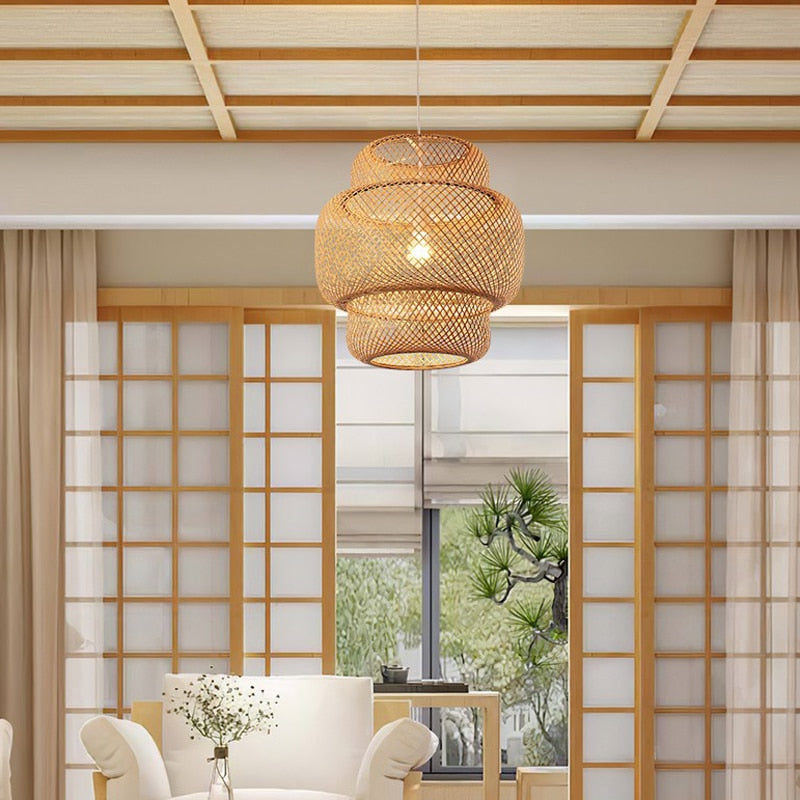 dining room bamboo lamp