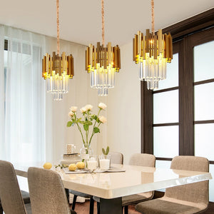 dining room crystal chandelier gold