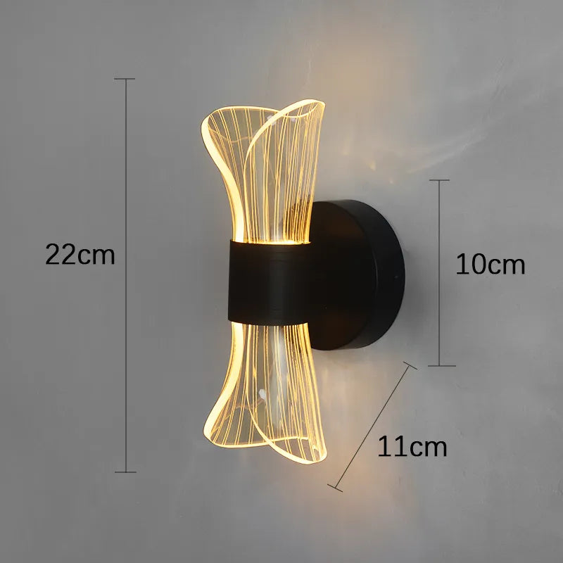 double layered glass wall sconce