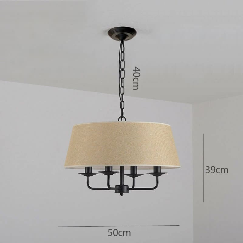 drum shade chandelier