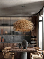 extra large rattan pendant light