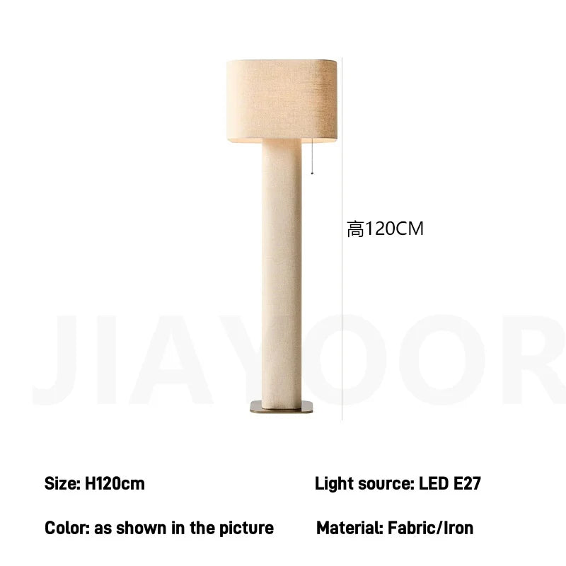 fabric natural floor lamp