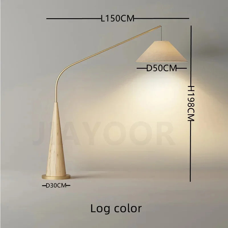 fishing vintage wood floor lamp