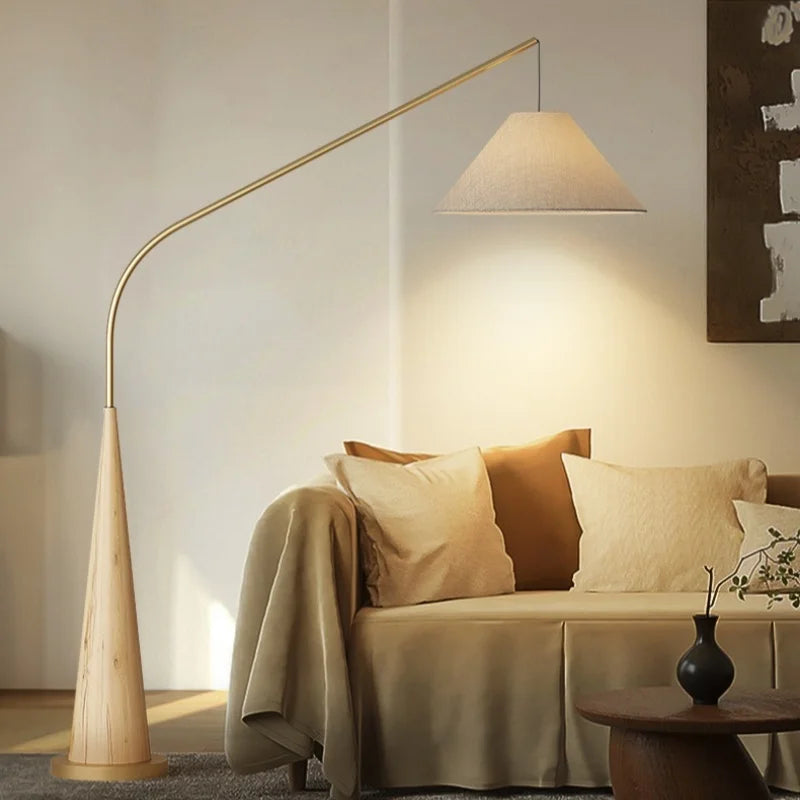 fishing wood floor lamp