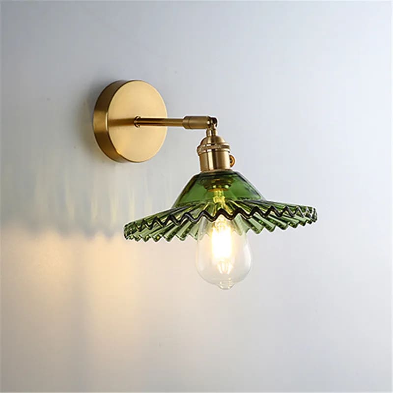 green flower wall sconces