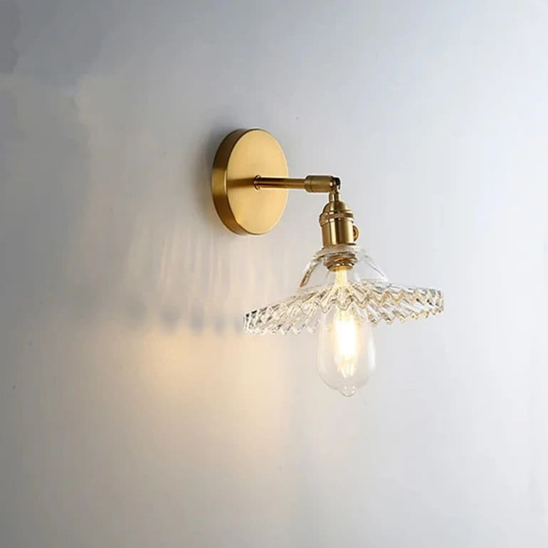 flower wall sconce clear glass