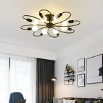 large flower flush mount ceiling light