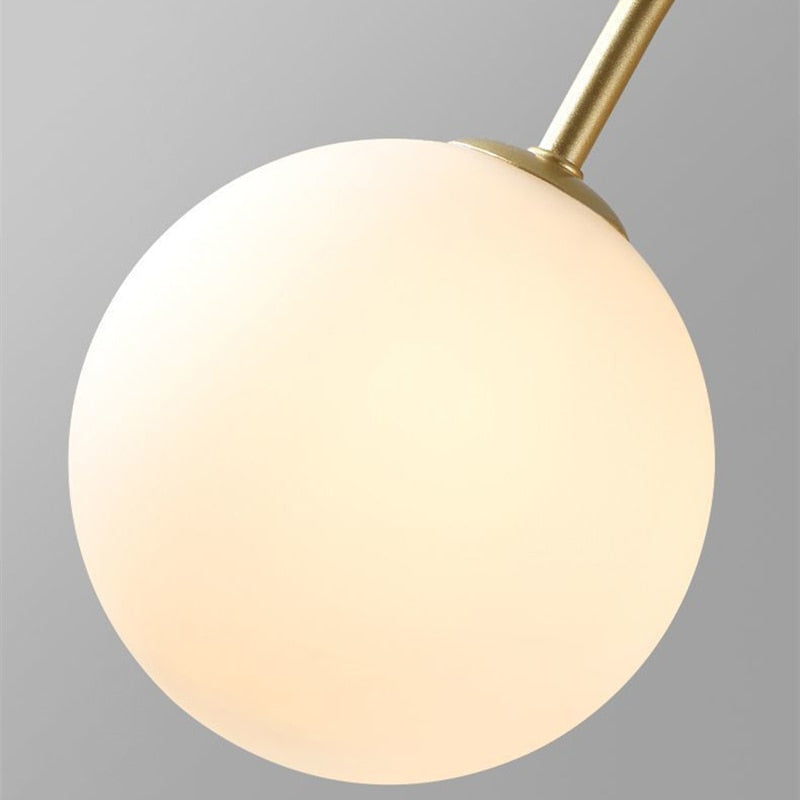 frosted glass globe chandelier