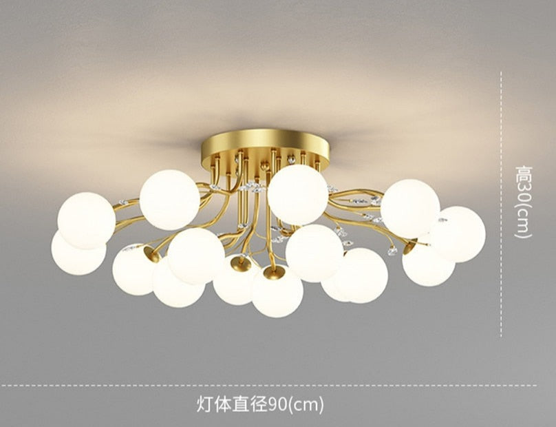 frosted glass globe chandelier ceiling light