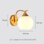 White opal glass wall lamp