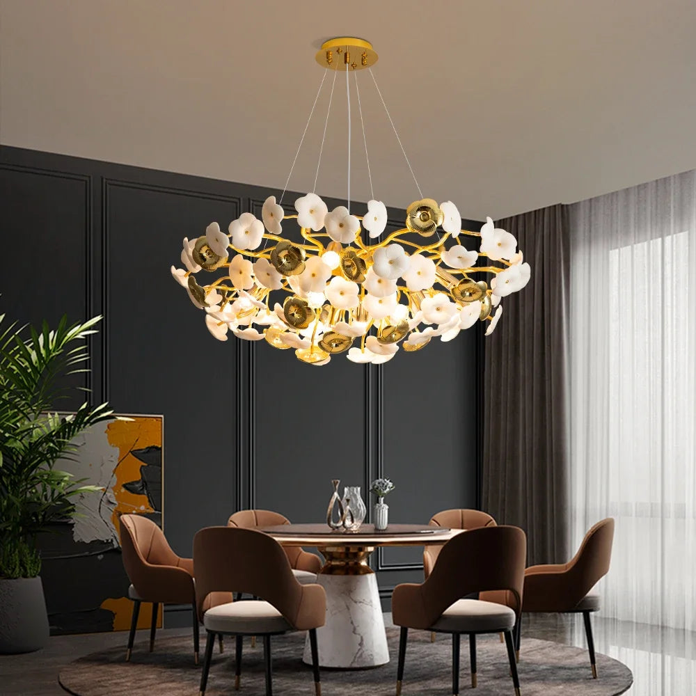 gingko chandelier