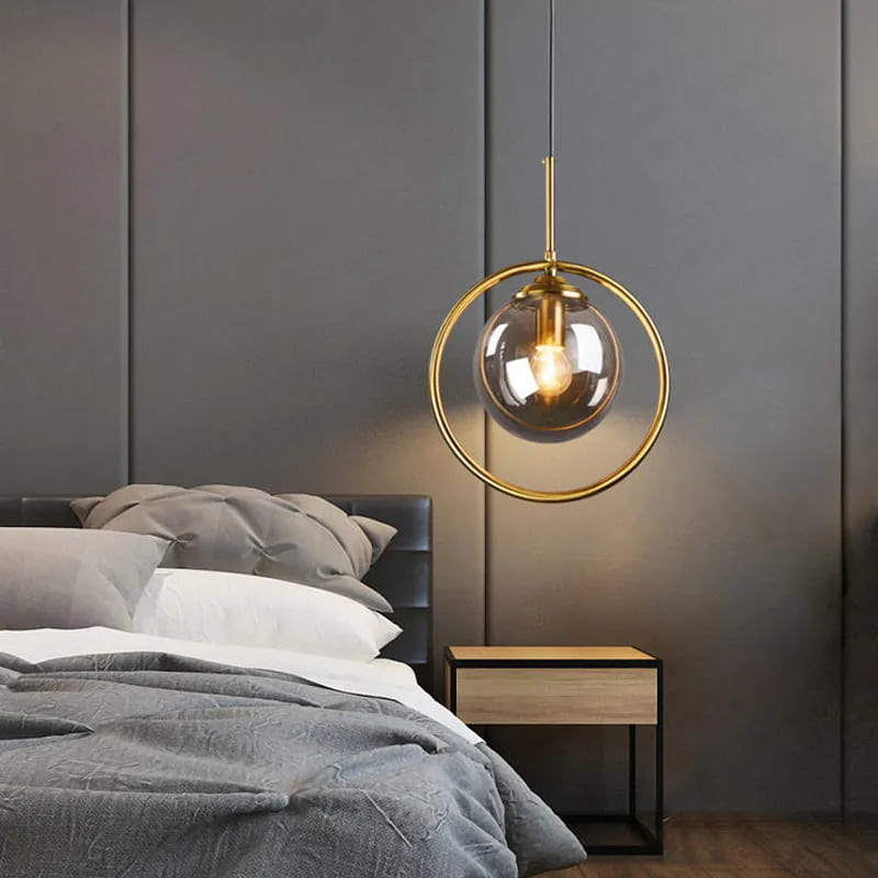 ring glass globe pendant lights