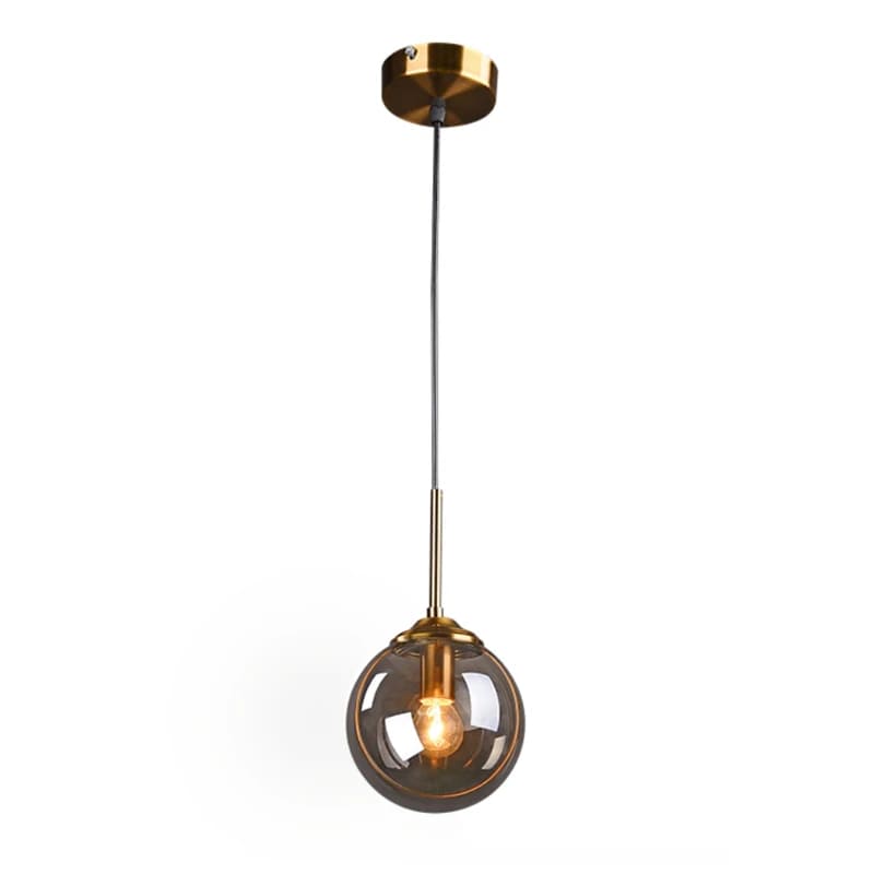 glass ring globe pendant lights smoke grey