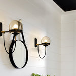 glass globe sconce