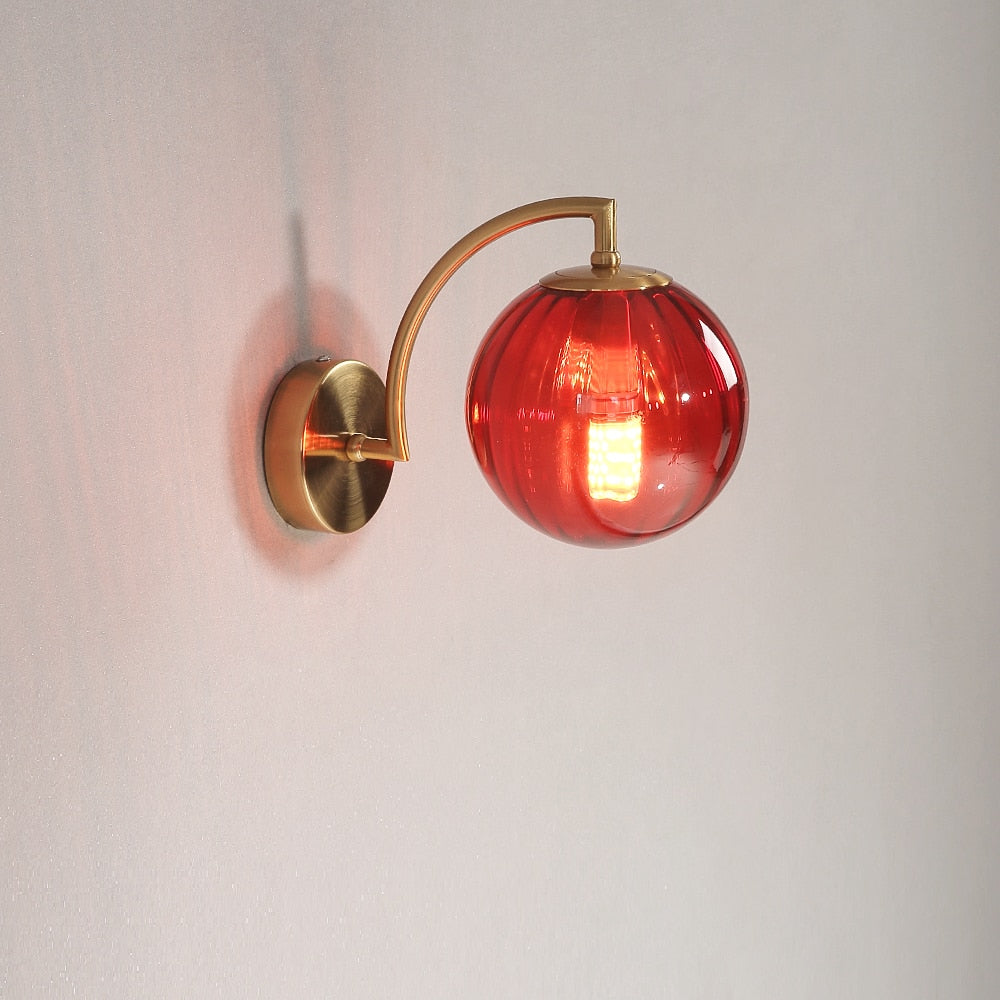 glass ball wall sconce