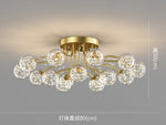 glass globe chandelier large gold