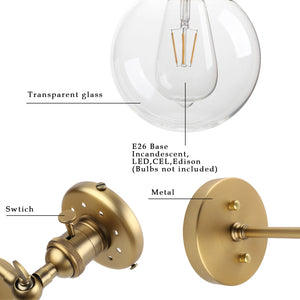 glass wall sconce