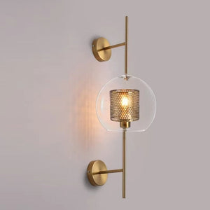 globe glass wall sconce