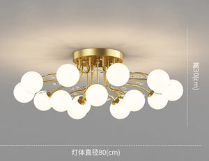 globe chandelier gold