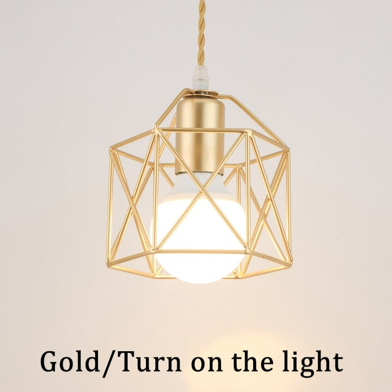 gold cage lighting fixtures