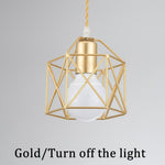 gold cage pendant light