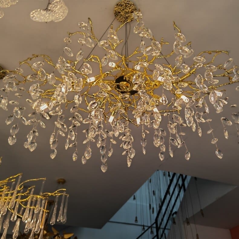 gold crytsal branch chandelier