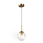 clear glass globe for pendant lights with gold frame