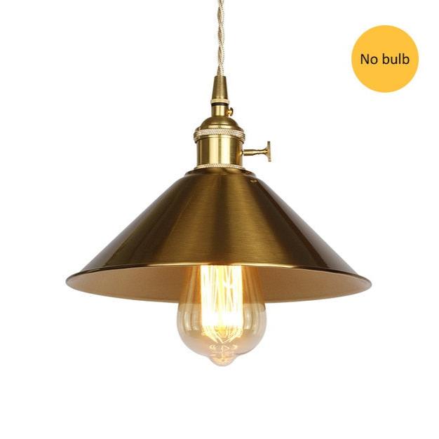 gold industrial pendant light