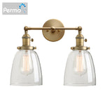 gold industrial wall lamp