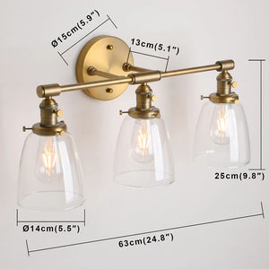gold industial wall sconces