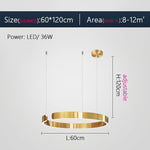 gold led ring chandelier 23.62 inch