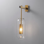 gold long glass wall sconce