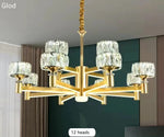 gold modern glass chandelier lighting'