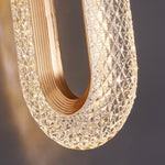 gold oval crystal pendant light