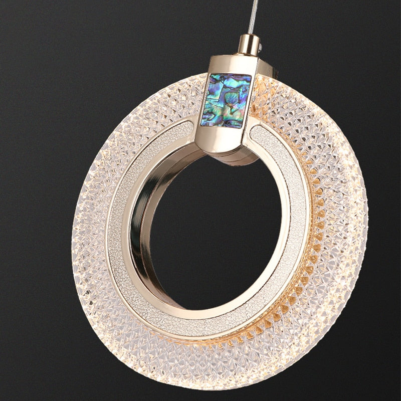 gold round glass pendant light