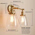 gold wall industrial wall lights