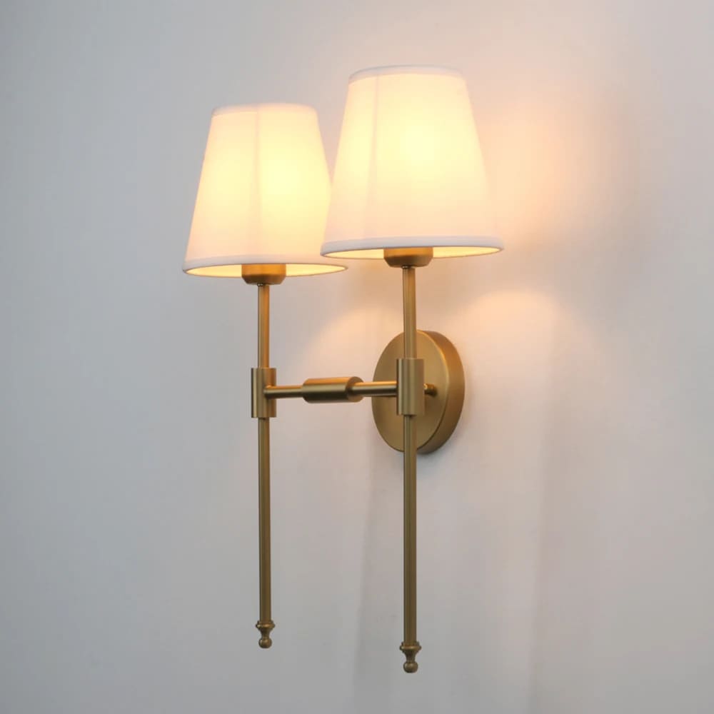 gold wall sconces with shades