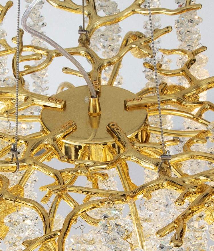 gold branch chandeliers