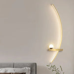 gold crescent wall light right side