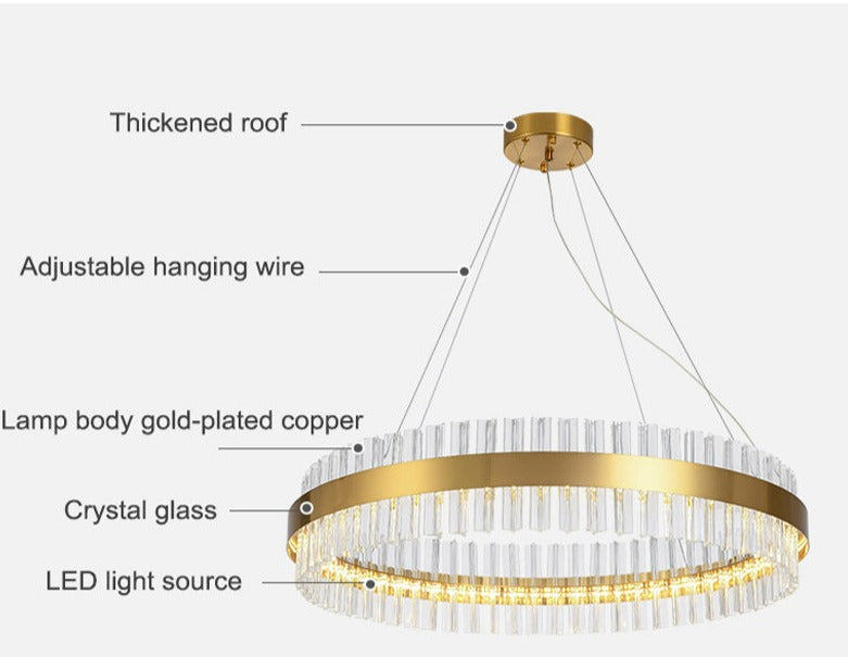 gold round crystal chandelier