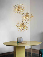 gold leaf chandelier