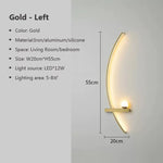 gold left crescent wall sconce