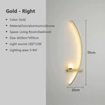 gold right crescent wall sconce