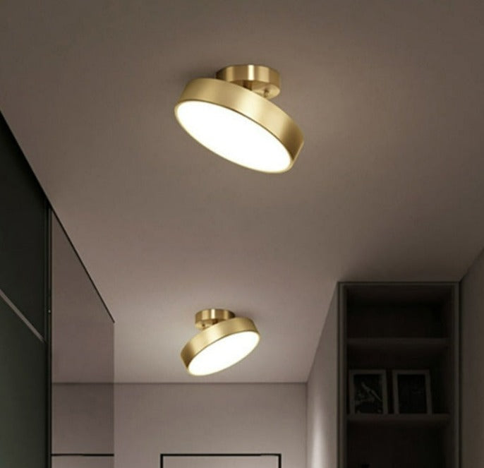 gold round led ceiling light