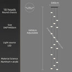 hanging stairway lights