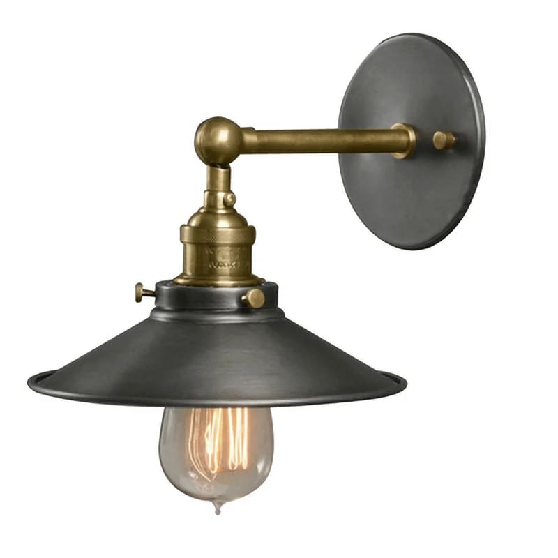 plated vintage black industrial wall lamp